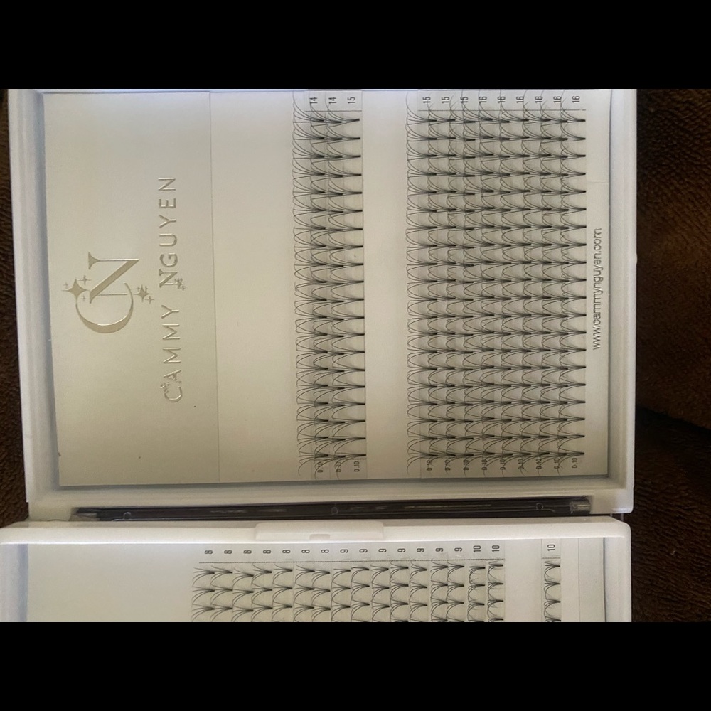 Semi used premade lash fans
